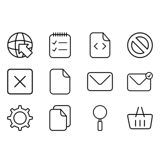 Online application icon packages