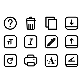 Text edition icon packages