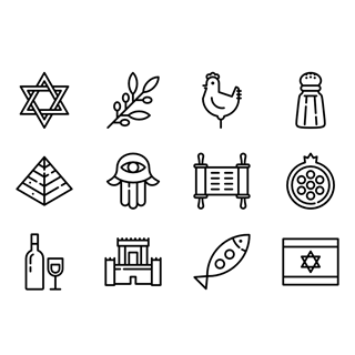 Judaism icon packages