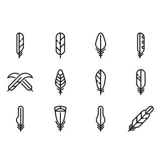 Feathers set icon packages