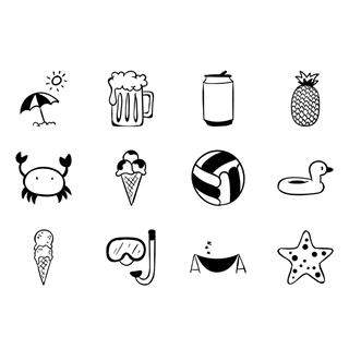 Summertime handmade icon packages