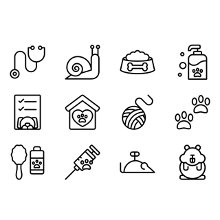 Pet shop icon packages