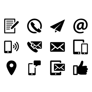 Ways to contact us icon packages