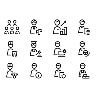 Workers and Professionals icon packages