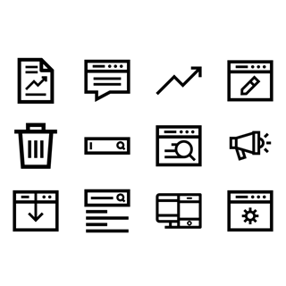 Minimal SEO icon packages