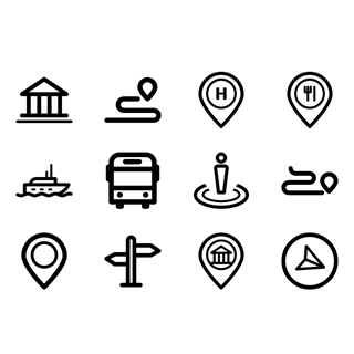 Locations and Navigation icon packages
