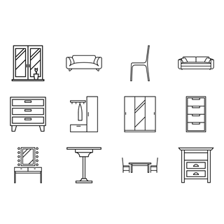 Modern Furniture icon packages