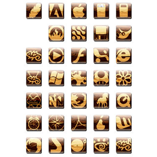 Wooden icon packages