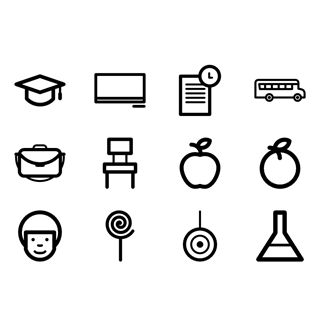 Minimal School icon packages