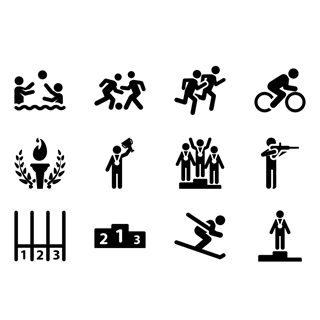 Olympics Games Athletes icon packages