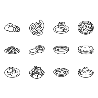 Indian Food icon packages