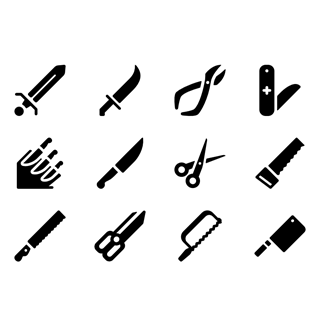 Cutting Tool icon packages