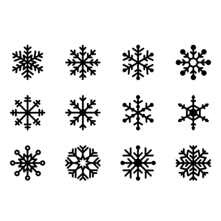 Snowflakes Set icon packages