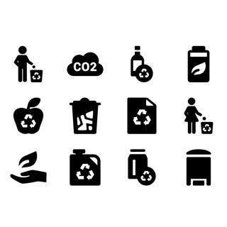 Recycling icon packages