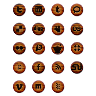 Woodgrain: A Free Social Media icon packages