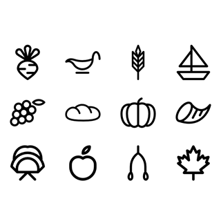 Thanksgiving Line icon packages