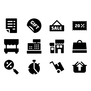 Shopping Fill icon packages