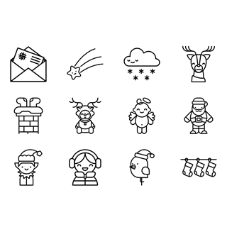 Winter and Christmas icon packages
