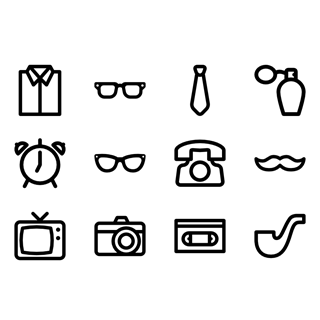 Hipster and Vintage icon packages