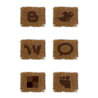 Woven Fabric Social Media icon packages