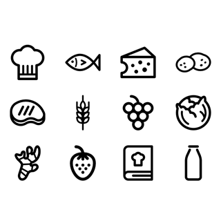 Food and Cooking icon packages