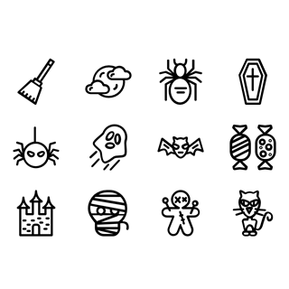 Metropolicons Halloween icon packages