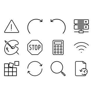 System icons set icon packages