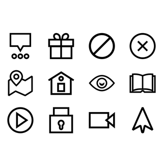Mobile UI Outline icon packages