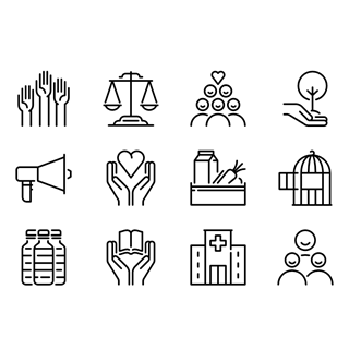 Charity Set icon packages