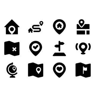 Maps and Locations icon packages