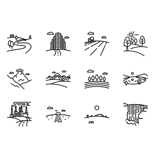 Lineal Landscapes icon packages