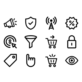 Minimal Ecommerce icon packages