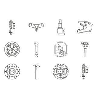 Automotive Line Set icon packages