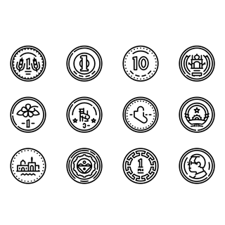 Asia Coins icon packages