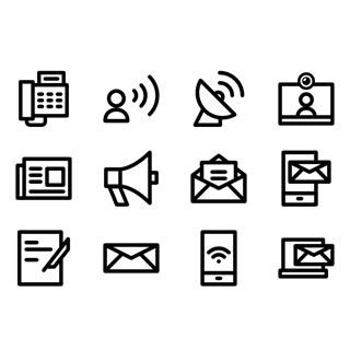 Communication Systems Linear icon packages