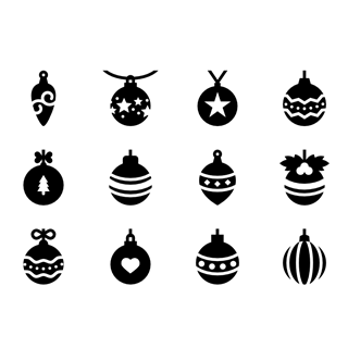 Christmas Balls Fill icon packages