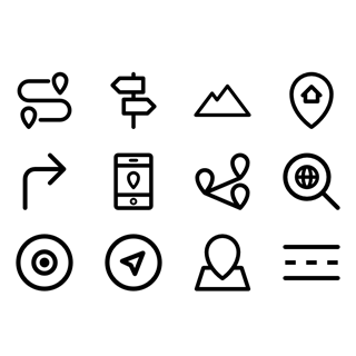 Maps and geolocation icon packages