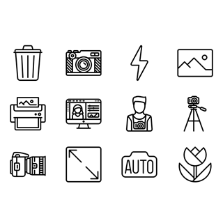 Photography Skills icon packages
