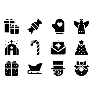 Xmas Festivity Solid icon packages