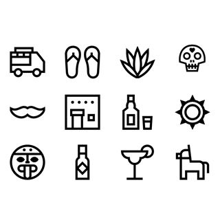 Mexican Elements icon packages