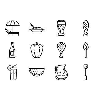 BBQ icon packages
