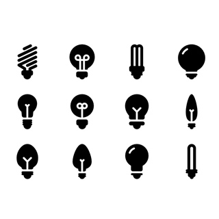 Light Bulbs Fill icon packages