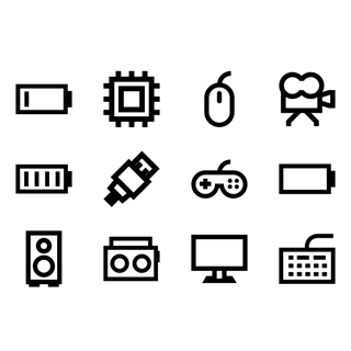 Electronic Stuff Linear icon packages