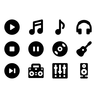 Music Control Panel icon packages