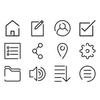 Web Navigation Line Craft icon packages
