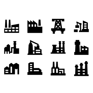 Factory Buildings icon packages