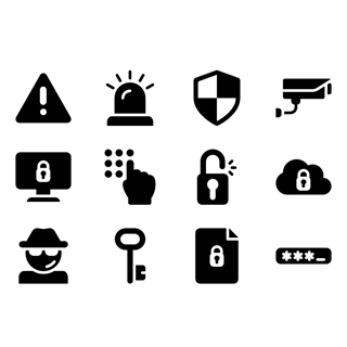 Computer Security Fill icon packages