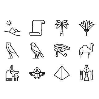 Egypt Line Craft icon packages