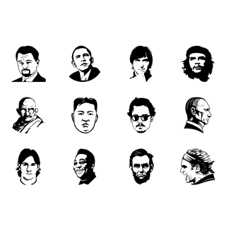Famous people icon packages