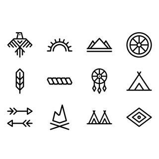 American Tribal Symbols icon packages